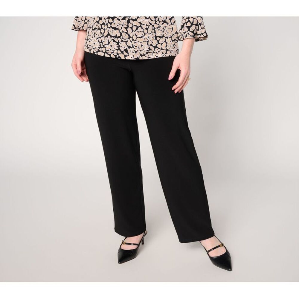 Susan Graver Women's Pants Sz M Make Your Selection: Reg LK Luxe Black A736254